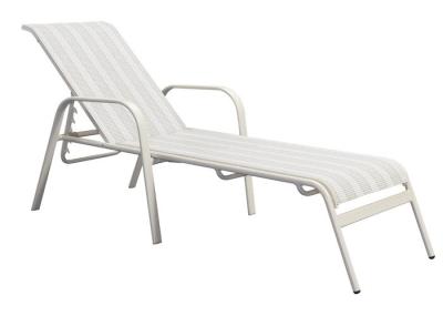 Aluminum Frame Teslin Seat Durable Structure Outdoor Sunbed