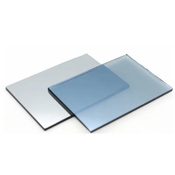 Edificio azul oscuro/bronce/gris/vidrio reflectante decorativo