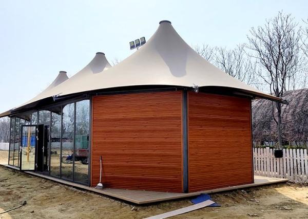 Luxury Triple Top Large Glamping Safari Tents For Hotel Restaurant