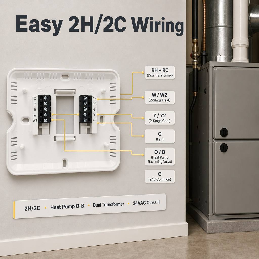 Riseem Cooling Electronic Room Thermostat with Display Size 2.08 Sq.in. 1344mm2 and 2H/2C Stages H/C -Conventional