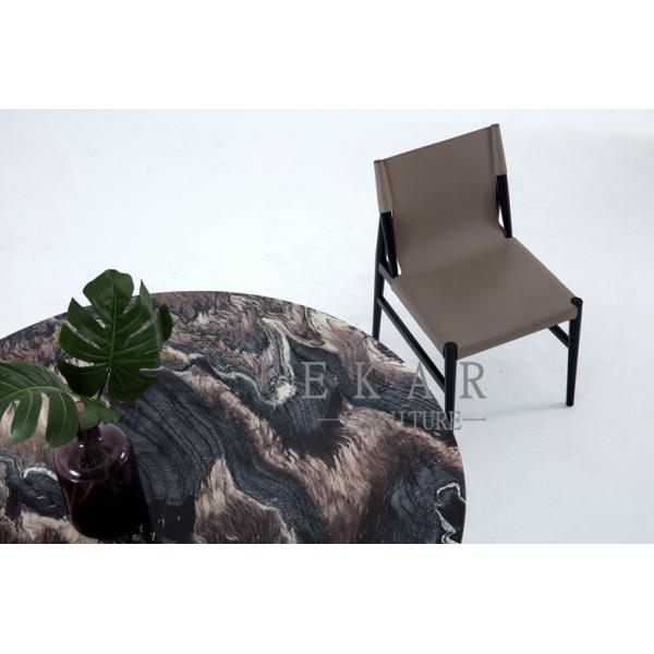 Modern Round Italian 6 Seater Metal Base1.2/1.5M Marble Top Dining Table