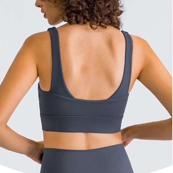 sexy levante o Gym Traceless de nylon do alto densidade do sutiã dos esportes das mulheres