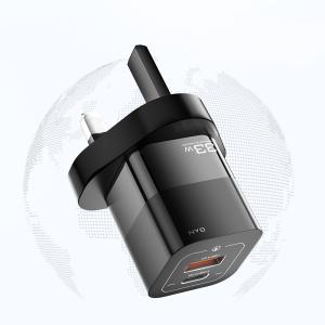 エッサガー 33W QC3.0 PD3.0 C型 USB デュアルポート 電話 GaN ウォールチャージャー