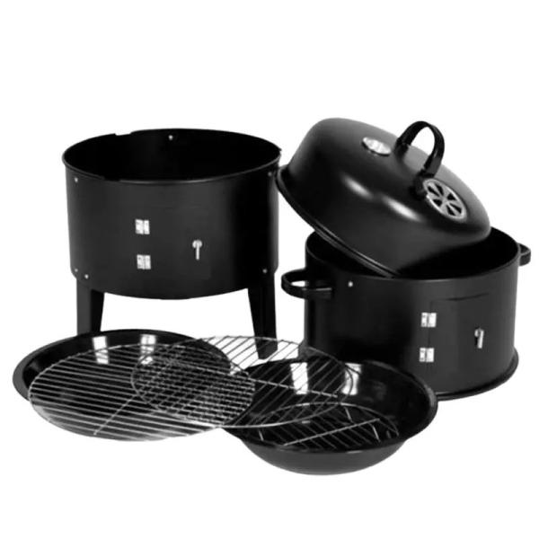 Cold Rolled Steel Portable Outdoor Barrel Turkey Charcoal BBQ Grill Set for Kitchen Garden