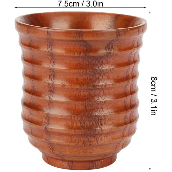 2021 Japanese Style Wood Cups Vintage Holders Coffee Mugs Drinking Tea Enjoy Life