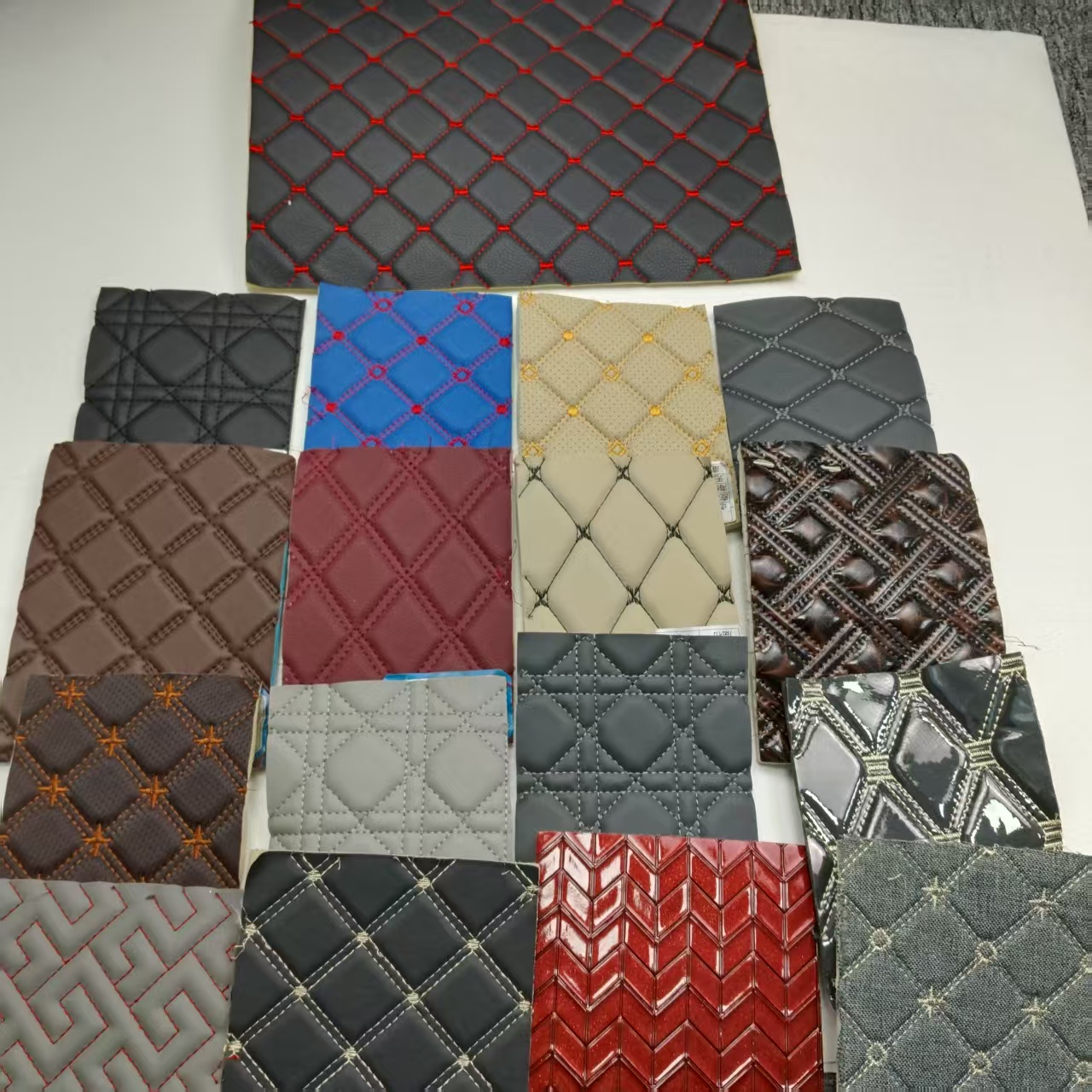 Exquisite Quilted Leather Embroidery Comfortable Base Stretchable for Home Textiles Bags Sofas Outdoor Garments Blackout Feature