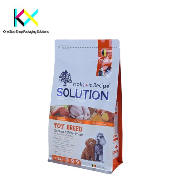 3Lb Biodegradable Plastic Pouches Flat Bottom Packaging Dog Food Bags