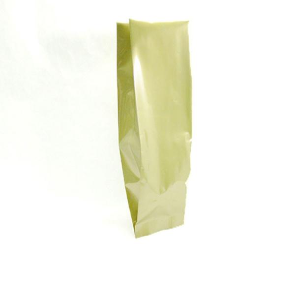 PET Golden Heat Seal Plastic bag with valve and side gusset for coffee and tea packing