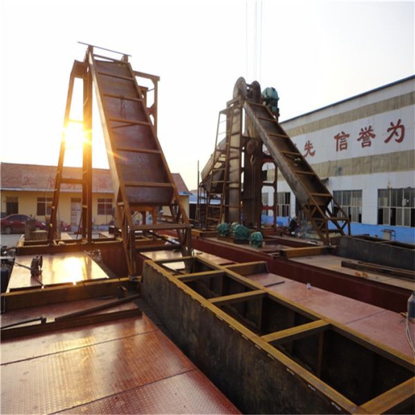 Diesel Powered Bucket Chain Dredger 450m3/h for River Gold Mining