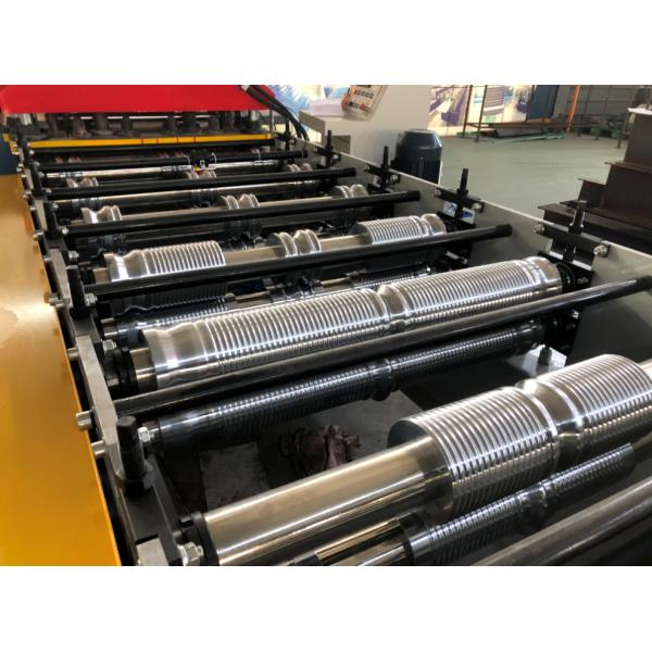 350H Steel Glazed Tile Roofing Machine Gcr15 Roller 5.5KW Step Tile Machine