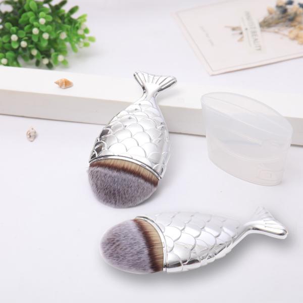 Mermaid Fishtail Silver Lightweight Makeup Foundation Brush