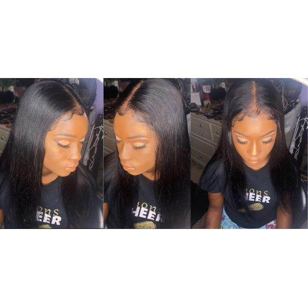 Естественный волосяный покров парик фронта шнурка человеческих волос 100 процентов с волосами младенца отсутствие путать