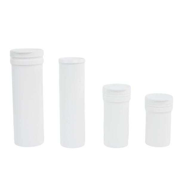 2024 White Optional Straight PP Effervescent Tablet Vitamin C Plastic Tubes with Lid