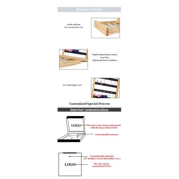 Compact Multipurpose Wooden Ear Rings Drop Display Rack Jewelry Exhibition Stand