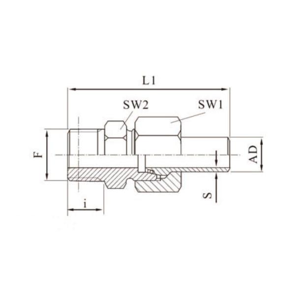 Stud Couplings Hydraulic Pipe Fittings NPT American Taper Pipe Thread GE - NPT Series