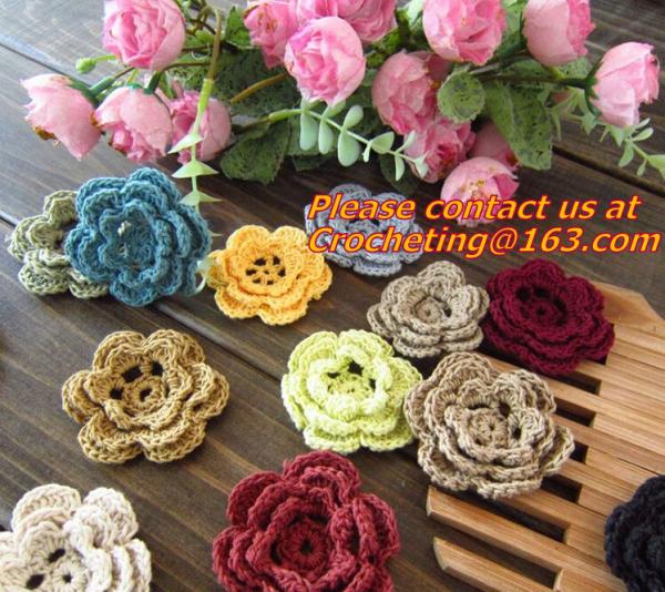 Retro Fashion Cotton Crochet Lace Collar Gorgeous Flower Motif Neckline Faux Collar for Dr