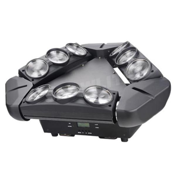 Three Sides 9x10W RGBW Spider Moving Head Dj Light For Night Club