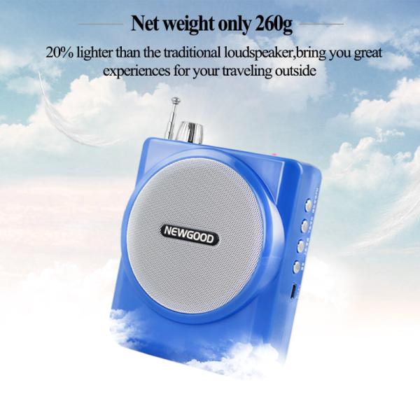 2.4G Digital Voice Amplifier with Recorder FM Radio MP3 Playing,Wired Microphone Headset Waistband and Belt