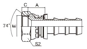 Jic Thread Socketless Hose Fittings Female Saej514 Standard 74 Cone Seat