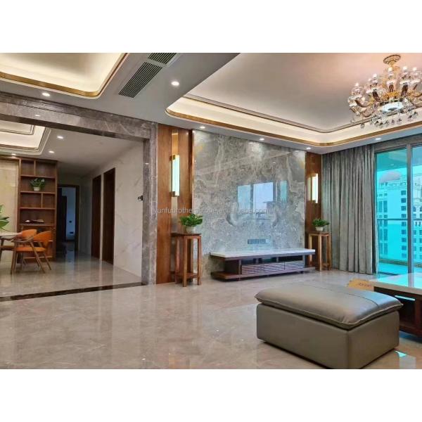 Gold and Blue Onyx Marble Stone for Hotel Floor Luxury Natural Stone Jade Slab Design