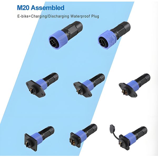 IP67 Waterproof Electric Motorcycle Charging Connector 50A EV Plug