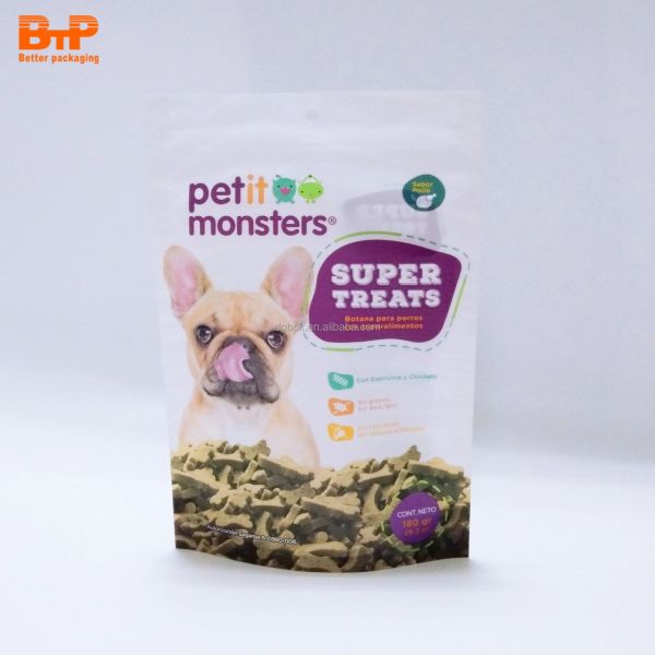 Custom 250g/500g/1kg/1.5kg/2.5kg Reusable Zipper Plastic Stand up Pouch Pet Cat Dog Food Packaging Bags