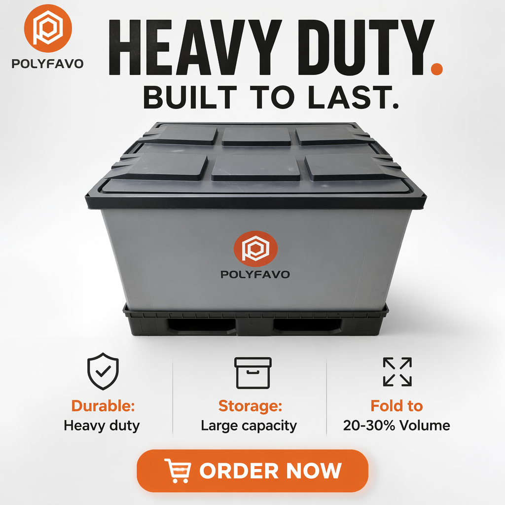 500kgs Injection Iplast Foldable EuroBox 1200 * 800* 900 mm with Lid Collapsible Container PolyBox