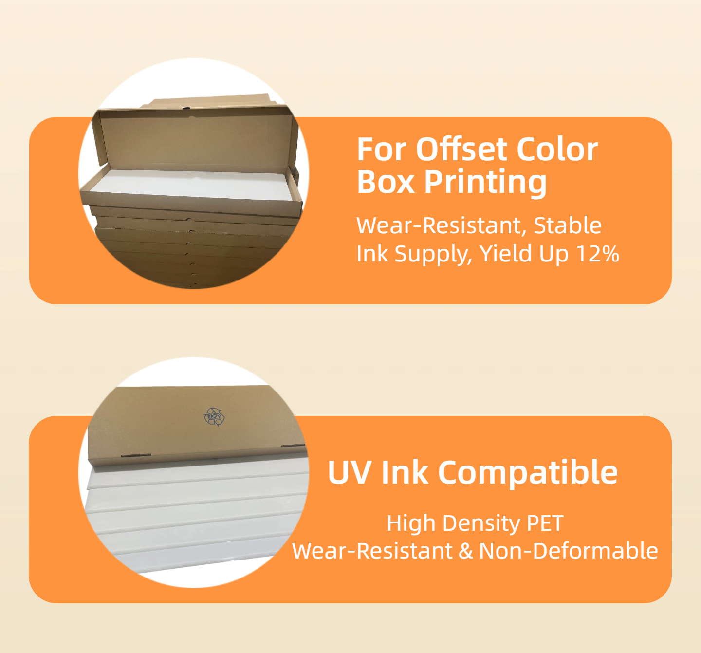 White PET Ink Fountain Film Offset Printing Ink Duct Foil MO SM52 SM72 SM74