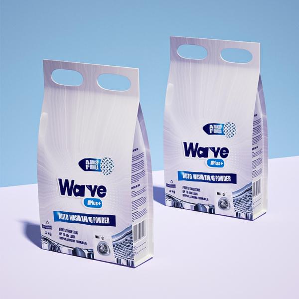 2kg Washing Powder Wave Plastic Bag Hot Sealing Storage Bag Flexible Packaging Bag