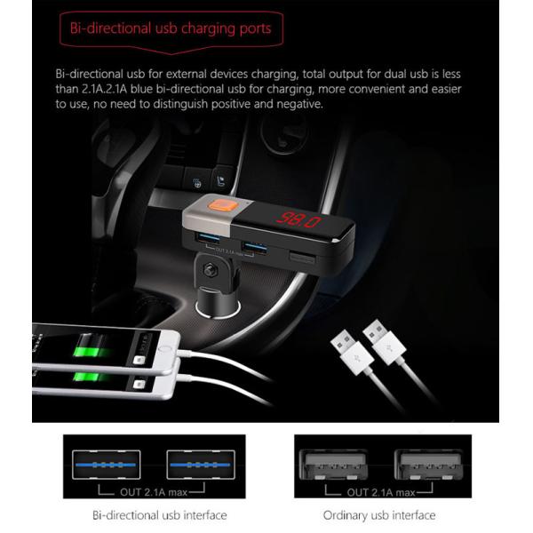 3 In 1 Bluetooth Hands Free Speaker Play Music Car Charger Support FM Radio