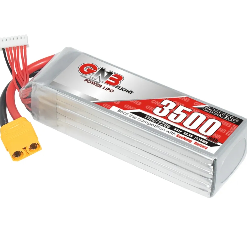 GNB 3000mAh 6S LiPo 22.2V 100C XT60 RC Car Drone Battery High-Performance 3500 5000mAh C-Rating Flight High Discharge C