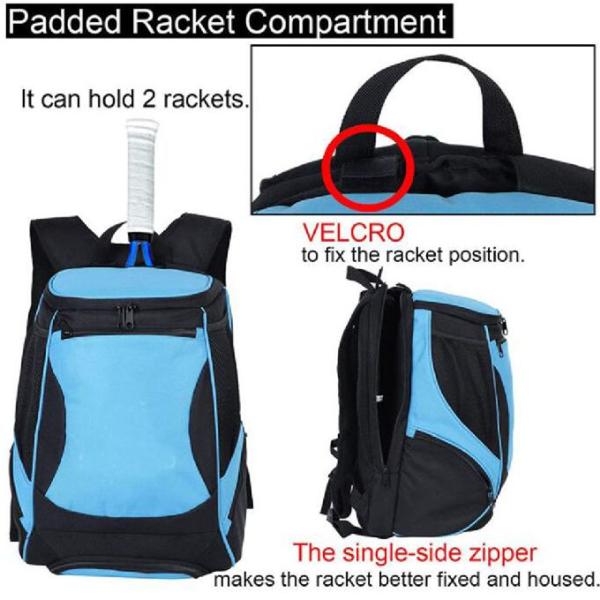 Oxford Tennis Racket Backpack With Shoe Compartment