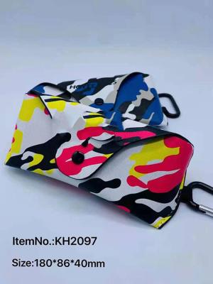 Étui à lunettes de soleil souple camouflage pochette à lunettes pliante