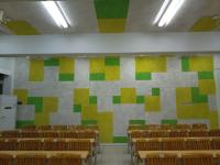 1200*600*25MM Sala de clases RAL Pintura de madera lana cemento panel acústico tablero de insonorización