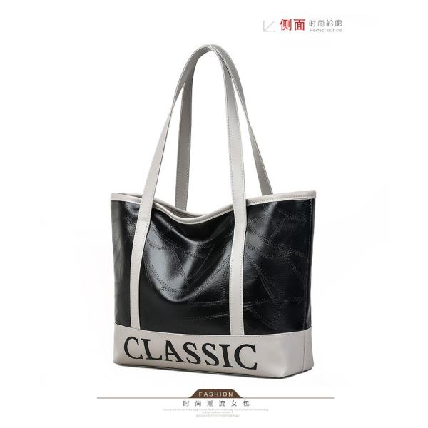 Women Oem Fashion PU Leather Handbags Oversize Green Black Wholesale with Personalized LOGO