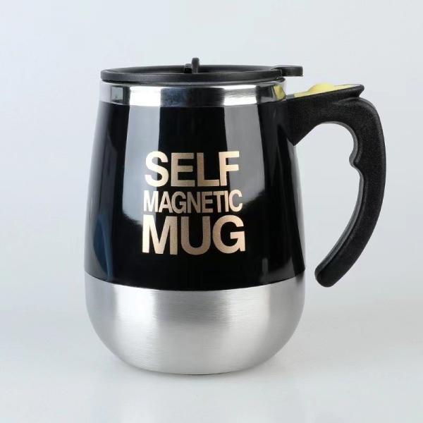 Customized Stainless Steel Automatic Self Stirring Magnetic Coffee Cup with Stirring