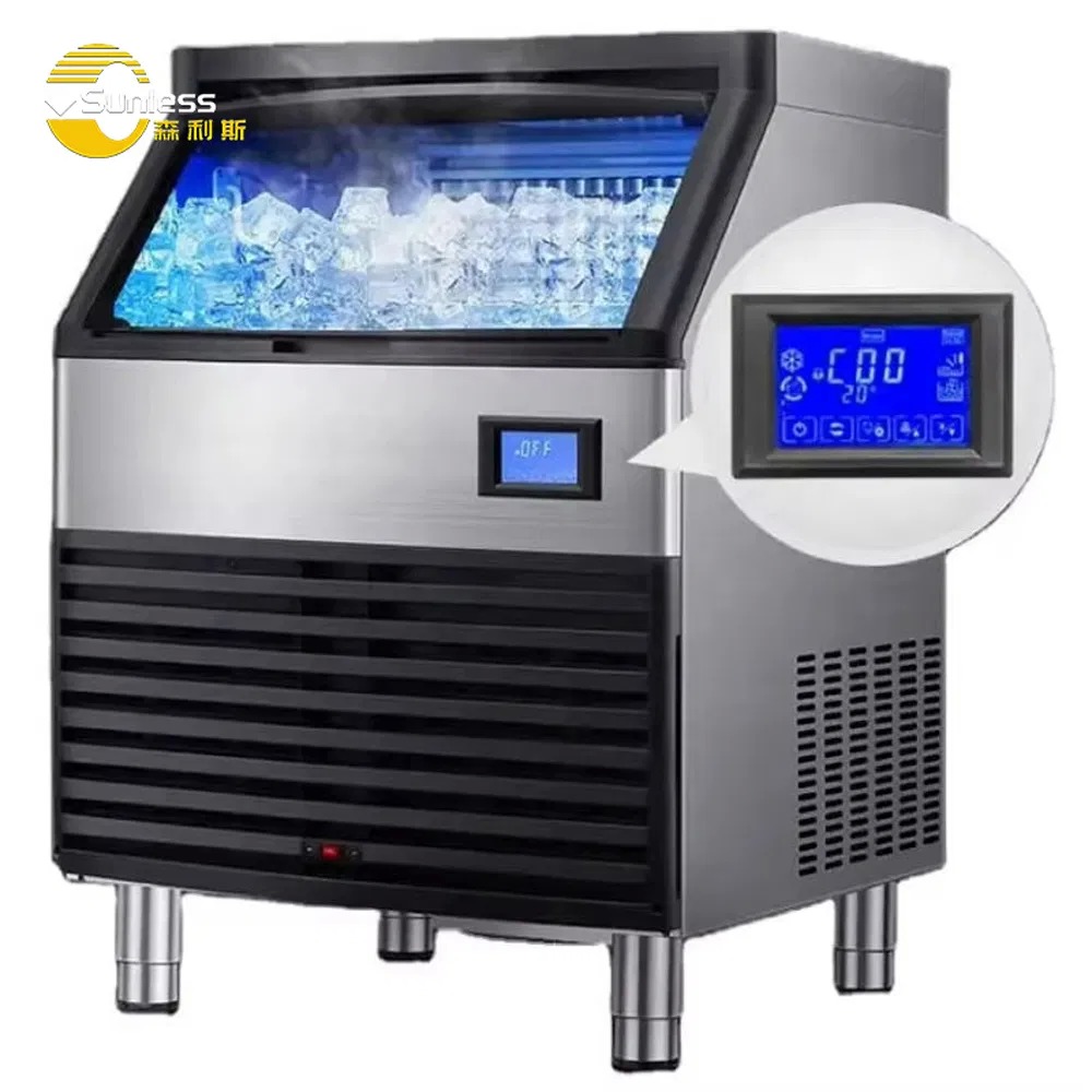 Water Cooling Cafe Ice Maker Crescent Commercial Ice Cube Maker 150kg/24h