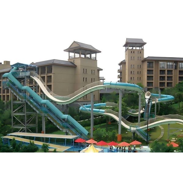 Water Flying Dragon Themed Aqua Park Slide UV Resistant 12-18m Height
