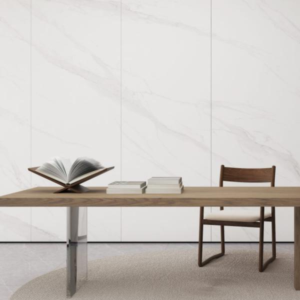 Tejas de suelo de porcelana de vidrio blanco 800*2600mm