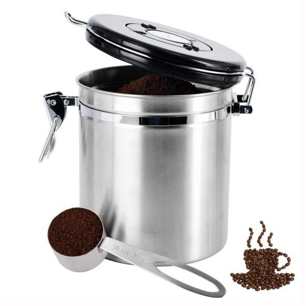 Eco - Friendly Coffee Maker Accessories Airtight Coffee Container 16oz