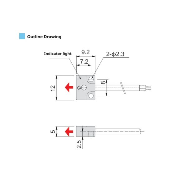 Makinopc ZPS014H Magnetic Sensor CNC Machine Tool Magnetic Proximity Switch Sensor with Indicator Light
