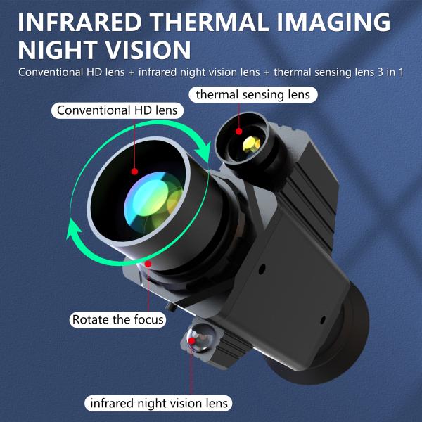 Outdoor thermal imaging night vision monocular 4k infrared heat sensing high-definition tourism detection telescope