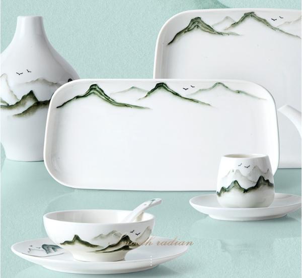 Restaurante personalizado Hotel Fine Dinner Set China Cerâmica porcelana