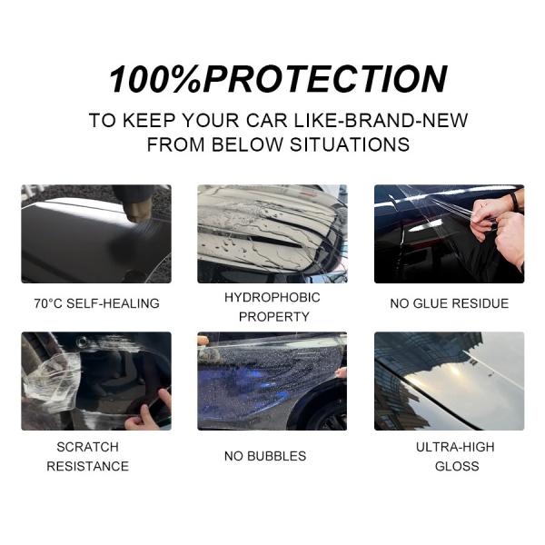 8.5mil USA Gloss PPF Paint Protection Film Nano Ceramic TPH TPU Matte Clear Car Wrap Foil Roll Self Healing Car Covering