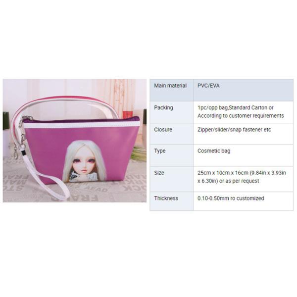 Ресиклабле сумки ПВК Ресеалабле упаковывая с хранением косметики красоты молнии