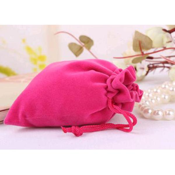Jewelry Storage Velvet Drawstring Bags Promotional Light Grey Shock Resistance