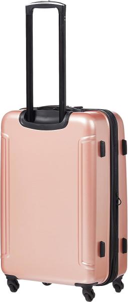 Moonlight Hardside Expandable Luggage with Spinner Wheels, Rose Gold, Checked-Medium 24-Inch