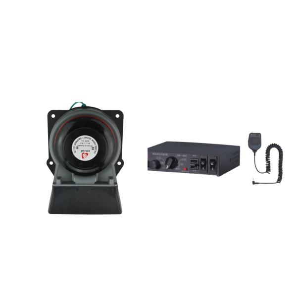 Электронная сирена аварийной машины диктора сирены полиции с регулятором и усилителем