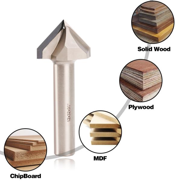 PCD Diamond Profile Router Bits Milling Cutter For Door Woodwork