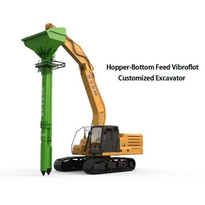 BVEM 2600 r/min Vitesse de rotation Dispositif de vibroflotation monté sur une excavatrice partageant un système d'alimentation hydraulique